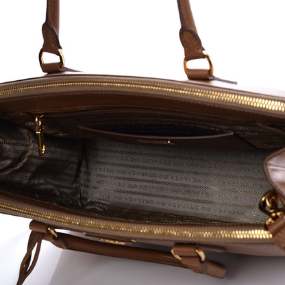 Prada Saffiano Medium Galleria Double Zip Tote Caramel 6 of 10