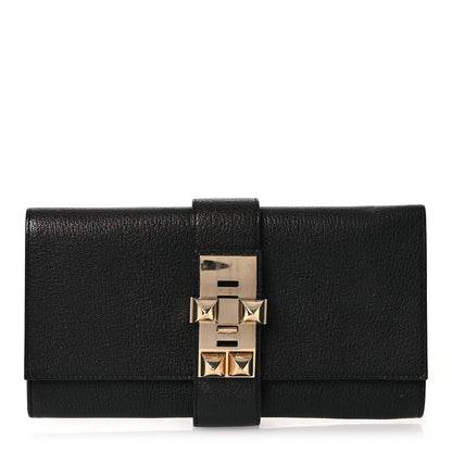 Hermes Chevre Mysore Medor 23 Clutch Black 1 of 14