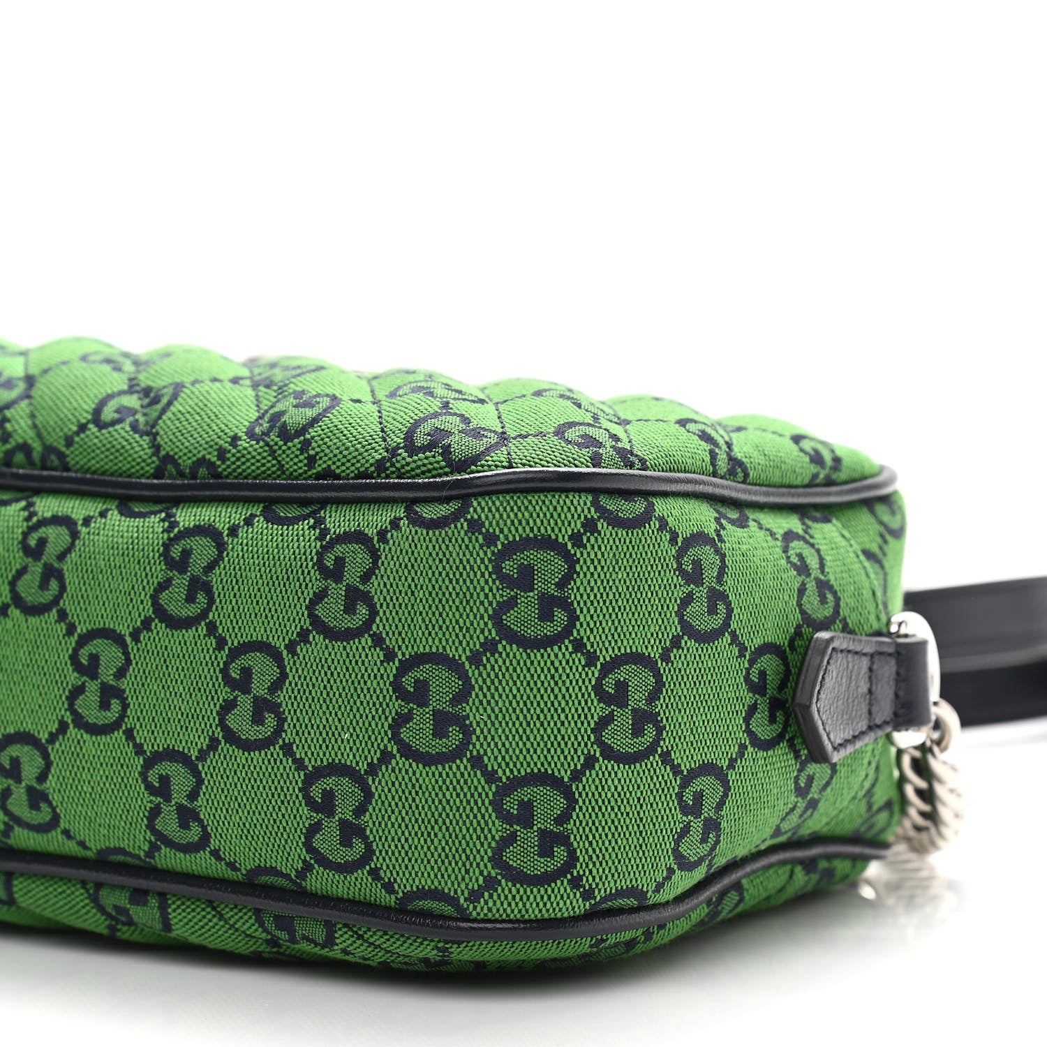 Gucci Monogram Multicolor Matelasse Diagonal Small GG Marmont Chain Shoulder Bag Green Blue 11 of 11