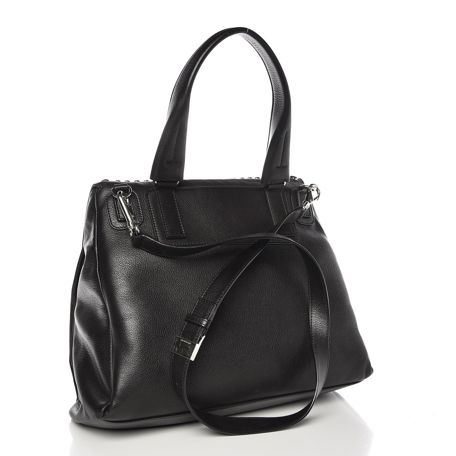 Givenchy Calfskin Studded Medium Pandora Pure Flap Bag Black White 4 of 8