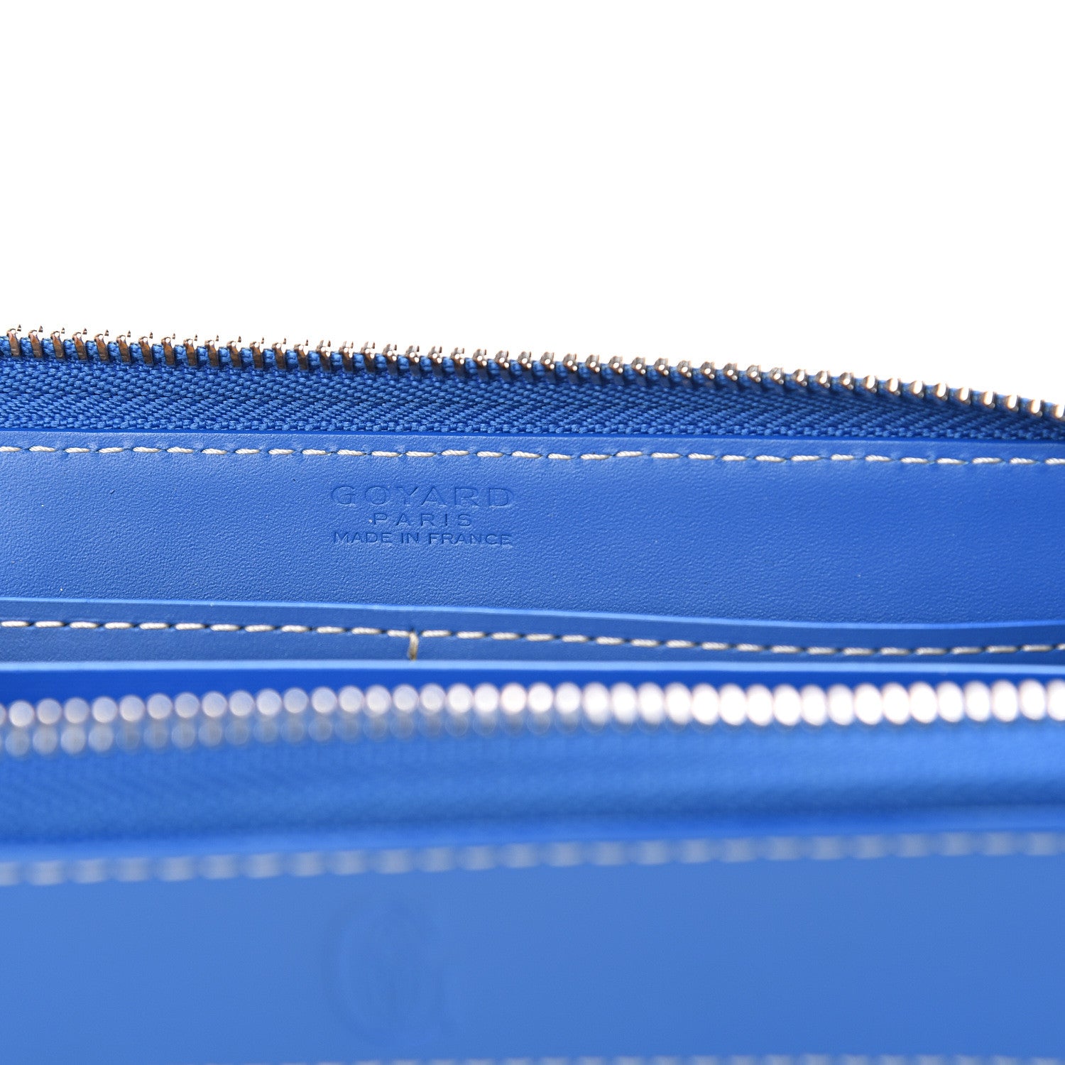 Goyard Goyardine Matignon Zip Around GM Wallet Blue 5 of 8