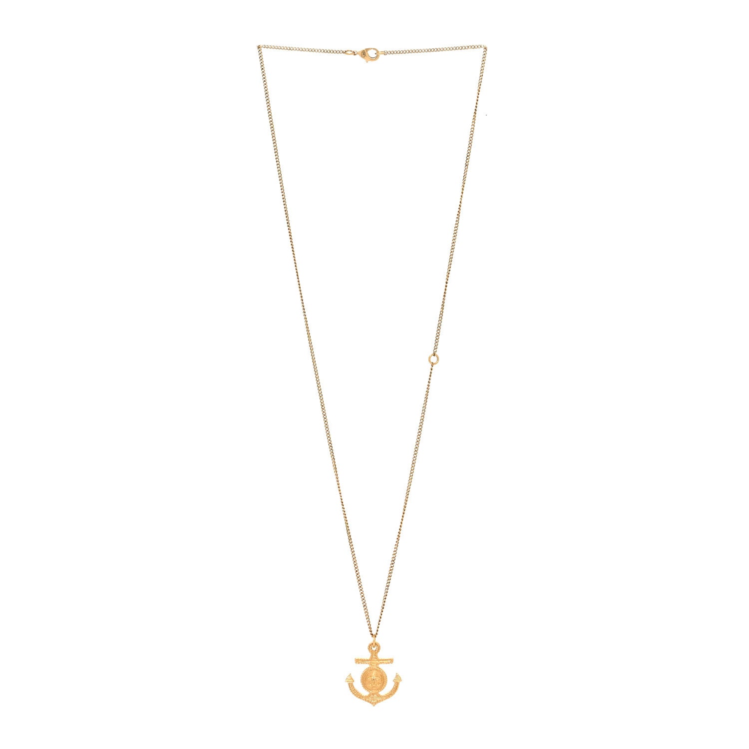 Chanel Anchor CC Pendant Necklace Gold 3 of 5