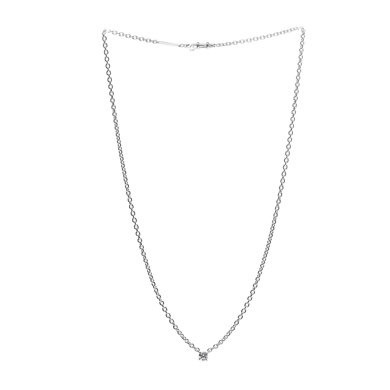 Cartier 18K White Gold Diamond .25ct 1895 Pendant Necklace 3 of 7