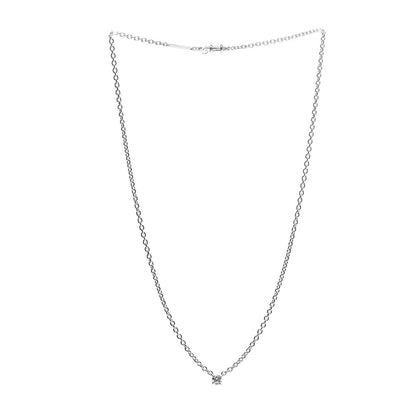 Cartier 18K White Gold Diamond .25ct 1895 Pendant Necklace 3 of 7