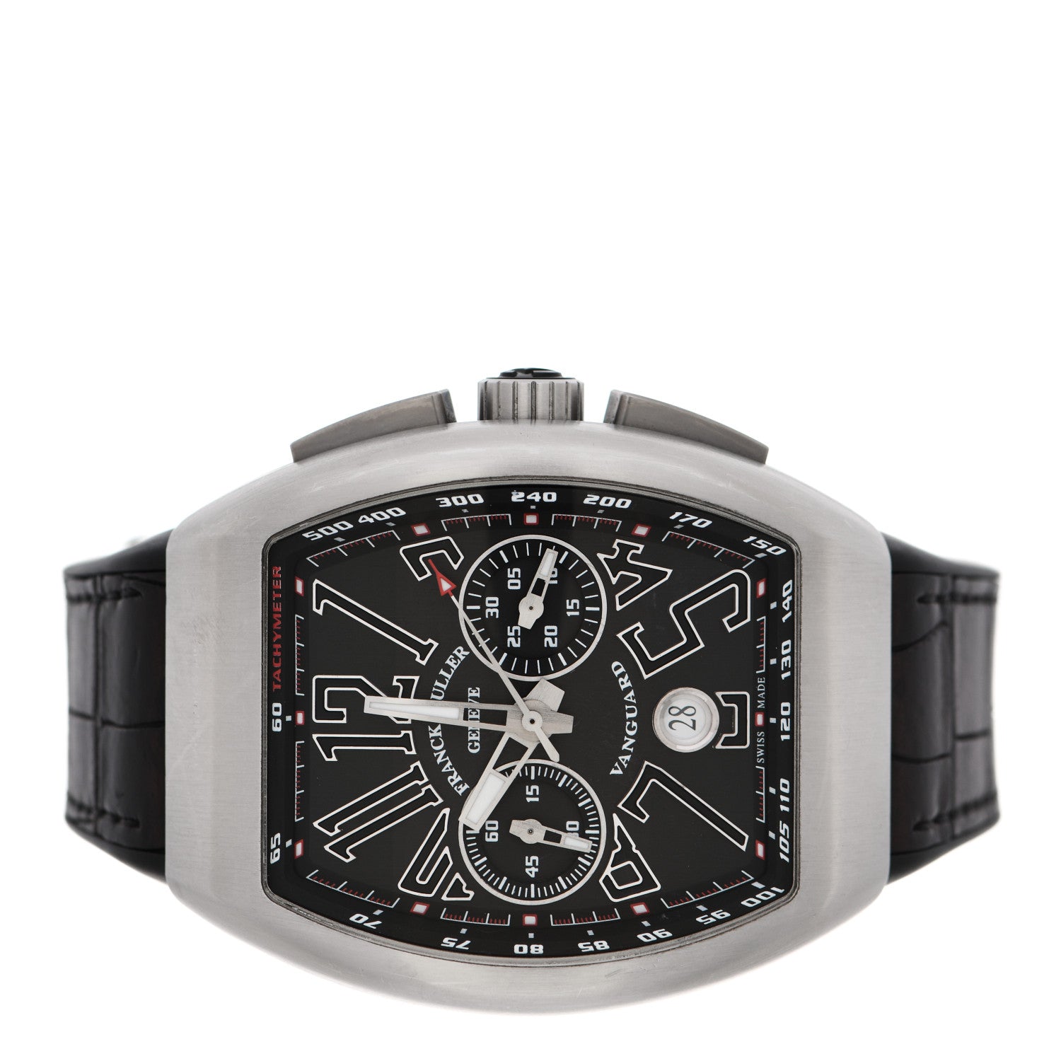 Franck Muller Stainless Steel Alligator 45mm Vanguard Chronograph Automatic Watch Black V45CCDT 2 of 6