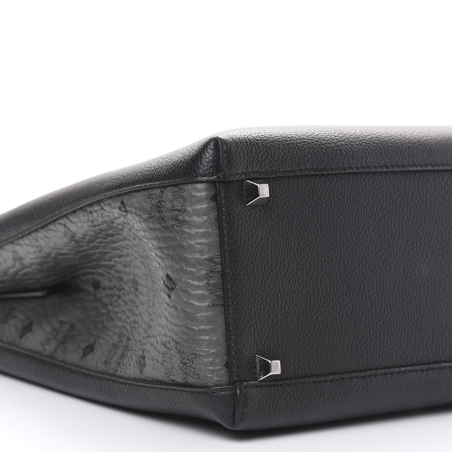 MCM Grained Calfskin Visetos Medium Sarah Hobo Black 8 of 11