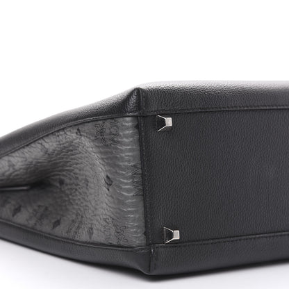 MCM Grained Calfskin Visetos Medium Sarah Hobo Black 8 of 11