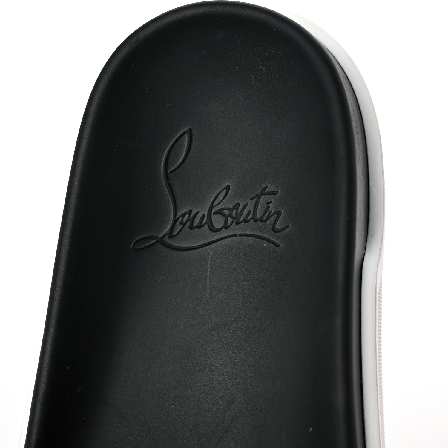 Christian Louboutin Veau Velours Strass Dear Pool Flat Platform Slide Sandal 38 Black 12 of 16