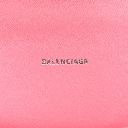 Balenciaga Shiny Calfskin Crocodile Embossed Hourglass Top Handle Bag XS Sweet Pink 6 of 14