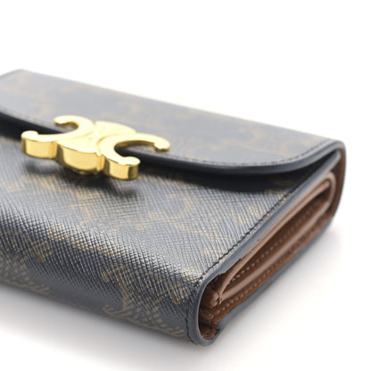 Celine Triomphe Canvas Small Triomphe Wallet Tan 9 of 11