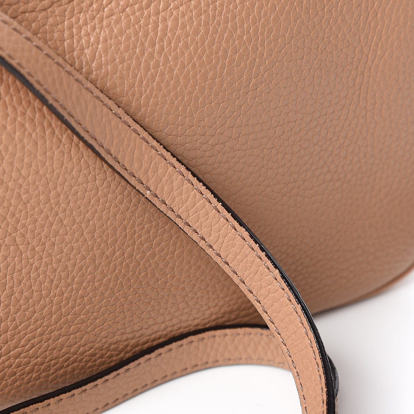 Pebbled Calfskin Small Soho Disco Bag Rose Beige