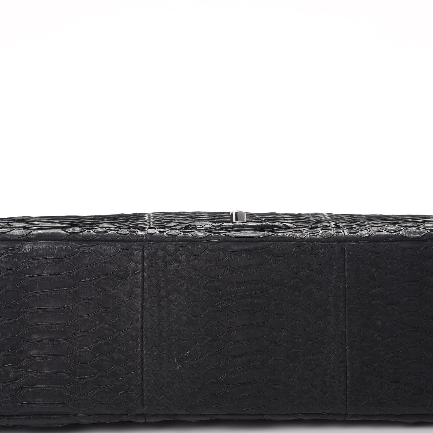 Matte Python Maxi Double Flap Black