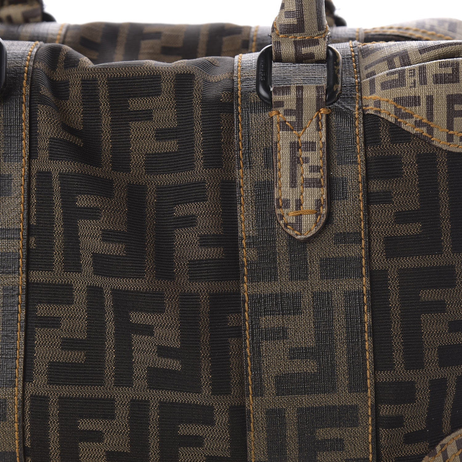 Fendi Zucca Zucchino Mixed Media Small B Mix Tote Tobacco 10 of 11