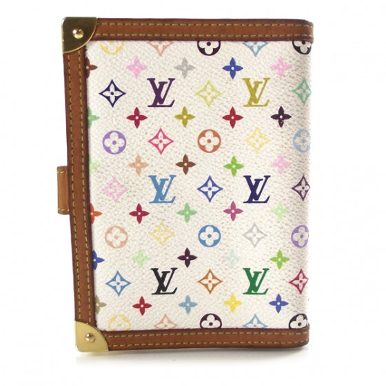 Monogram Multicolor Small Ring Agenda Cover White