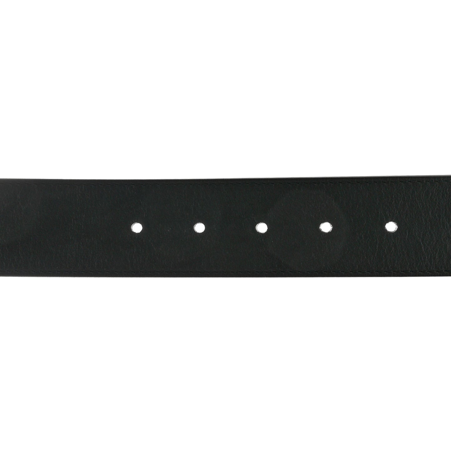Moon Calfskin Pearl Double G 40mm Belt 80 32 Black Cream