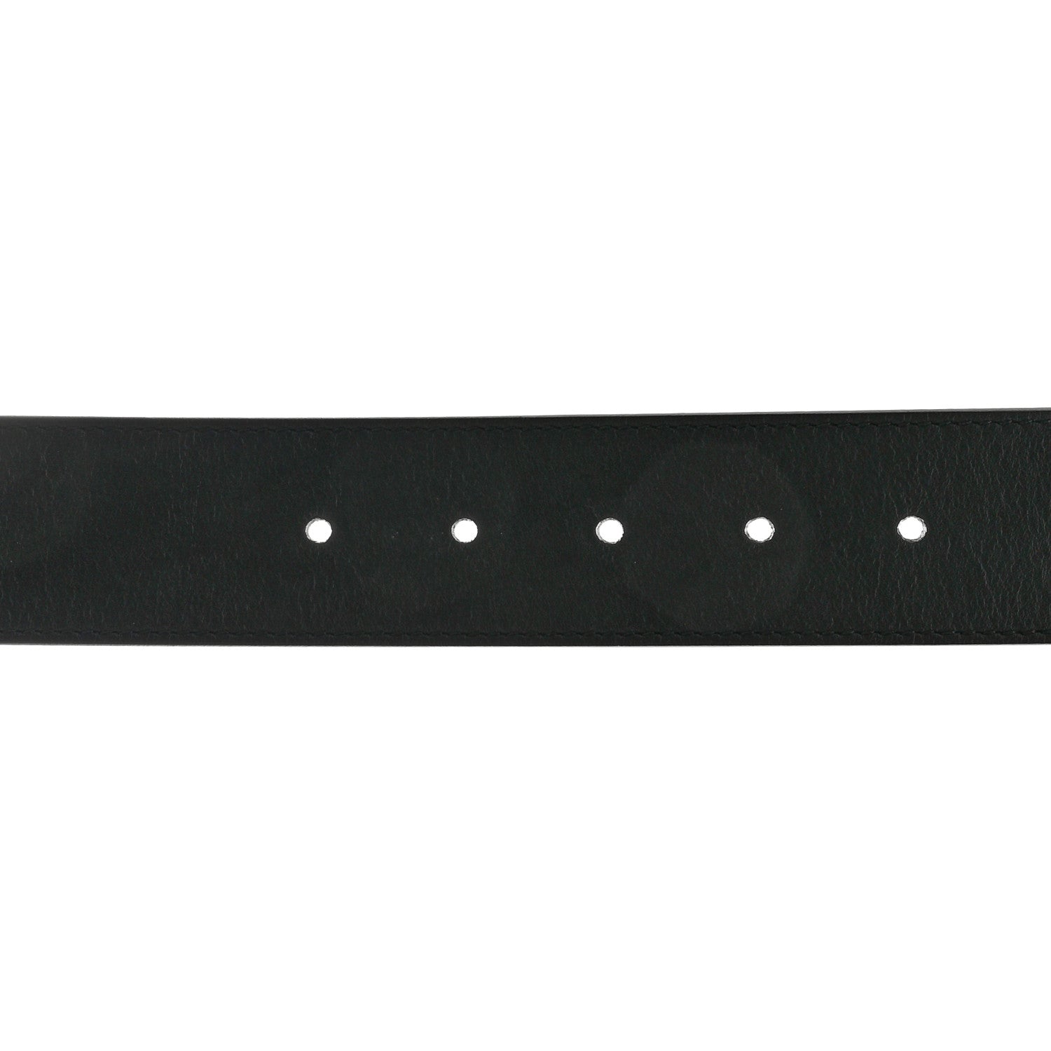 Gucci Moon Calfskin Pearl Double G 40mm Belt 80 32 Black Cream 4 of 5