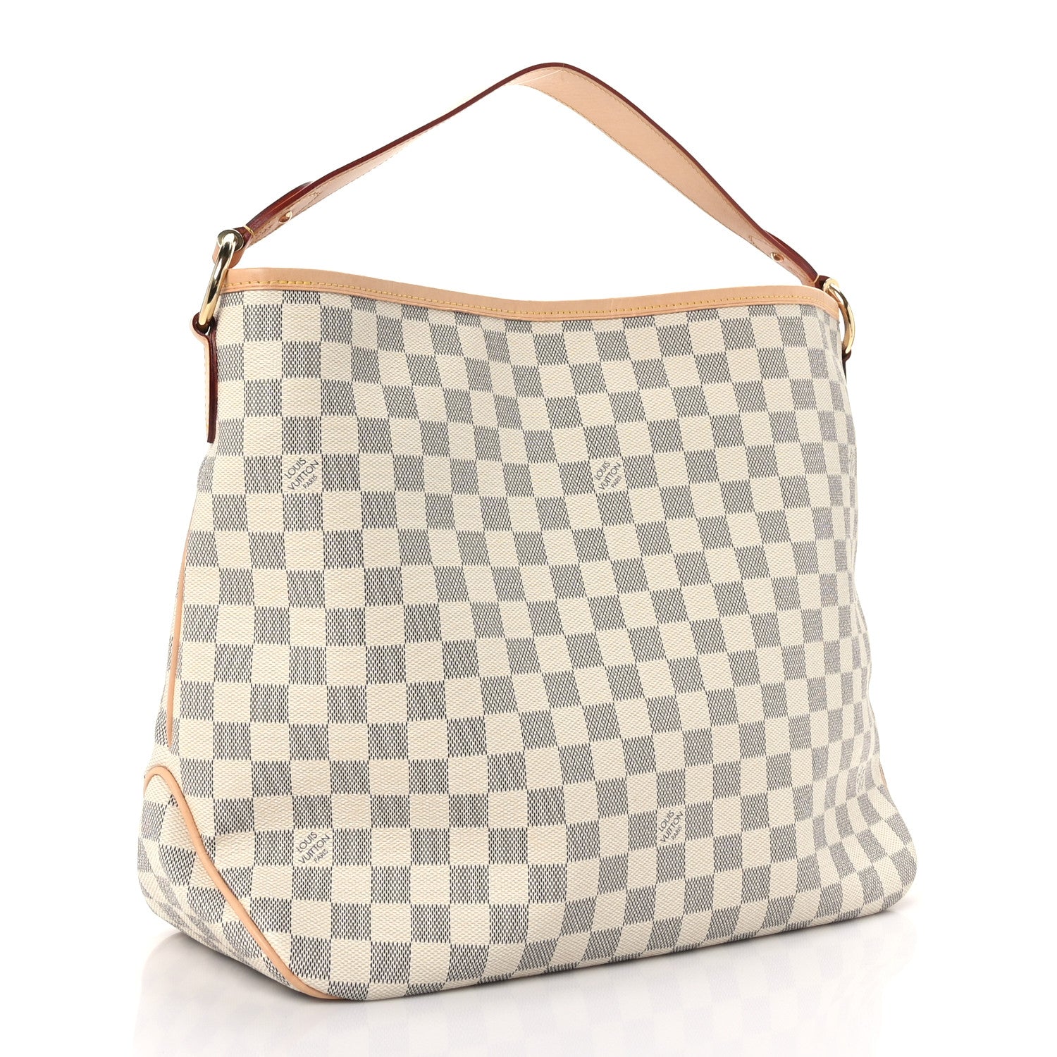 Louis Vuitton Damier Azur Delightful MM Rose Ballerine 3 of 8