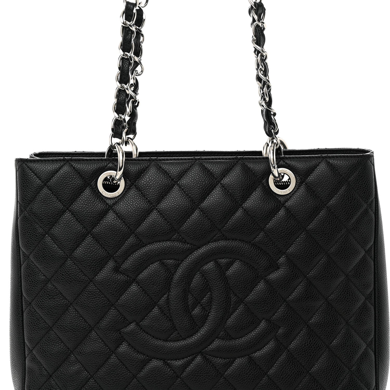 Chanel Caviar Quilted Grand Shopping Tote GST Black 8 of 10