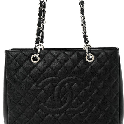 Chanel Caviar Quilted Grand Shopping Tote GST Black 8 of 10