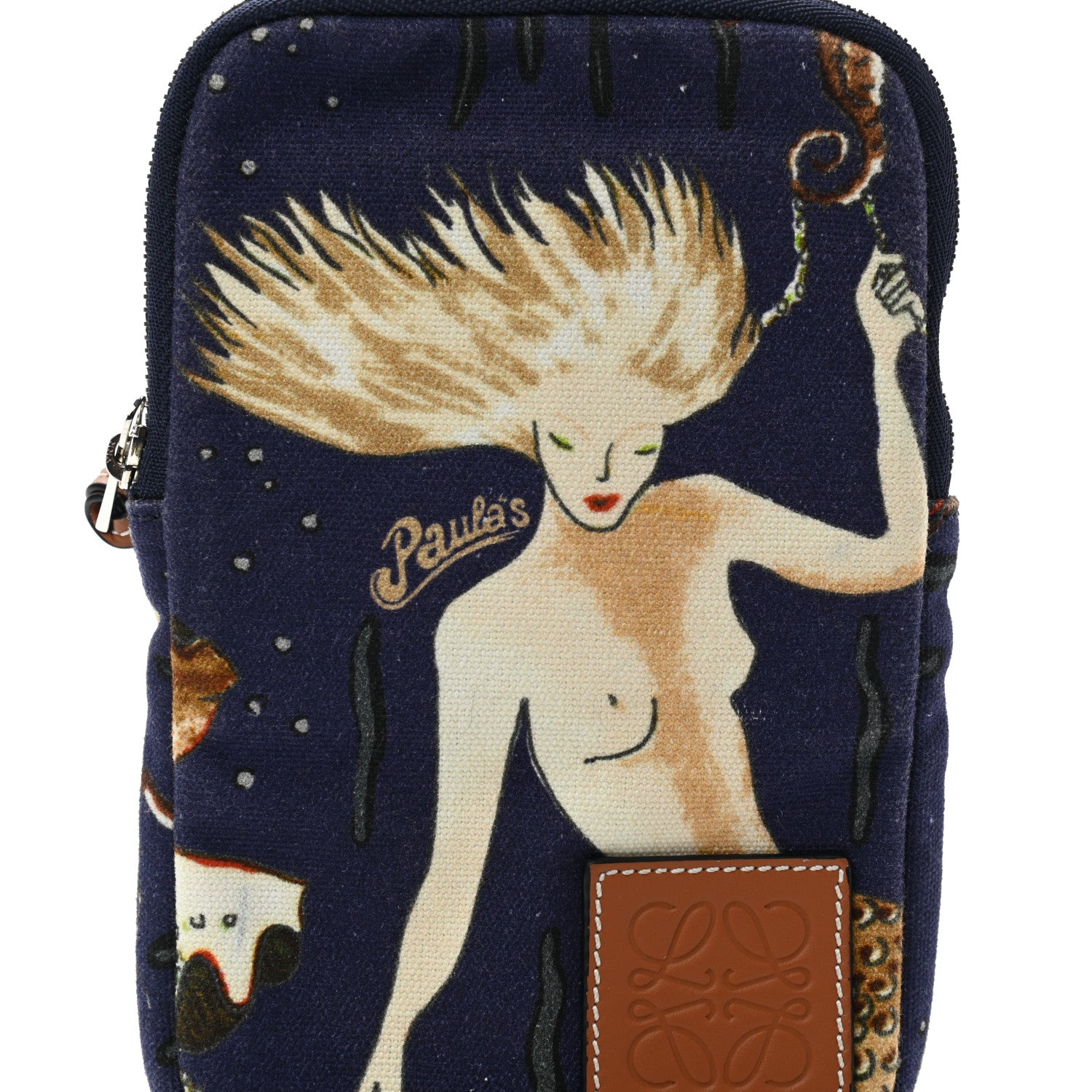 Loewe Canvas Mermaid Print Paulas Ibiza Crossbody Pouch Multicolor 5 of 10
