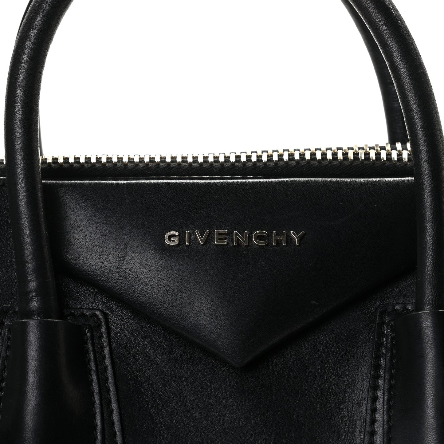 Shiny Lord Calfskin Medium Antigona Black