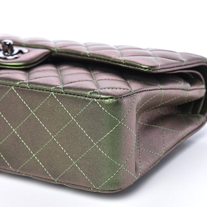 Chanel Iridescent Lambskin Quilted Medium Double Flap Green 8 of 14