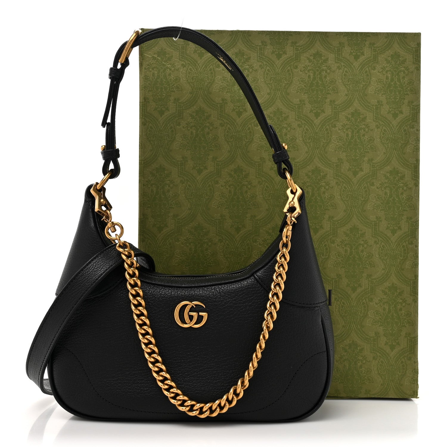 Gucci Goatskin Small Aphrodite Shoulder Bag Black 10 of 10