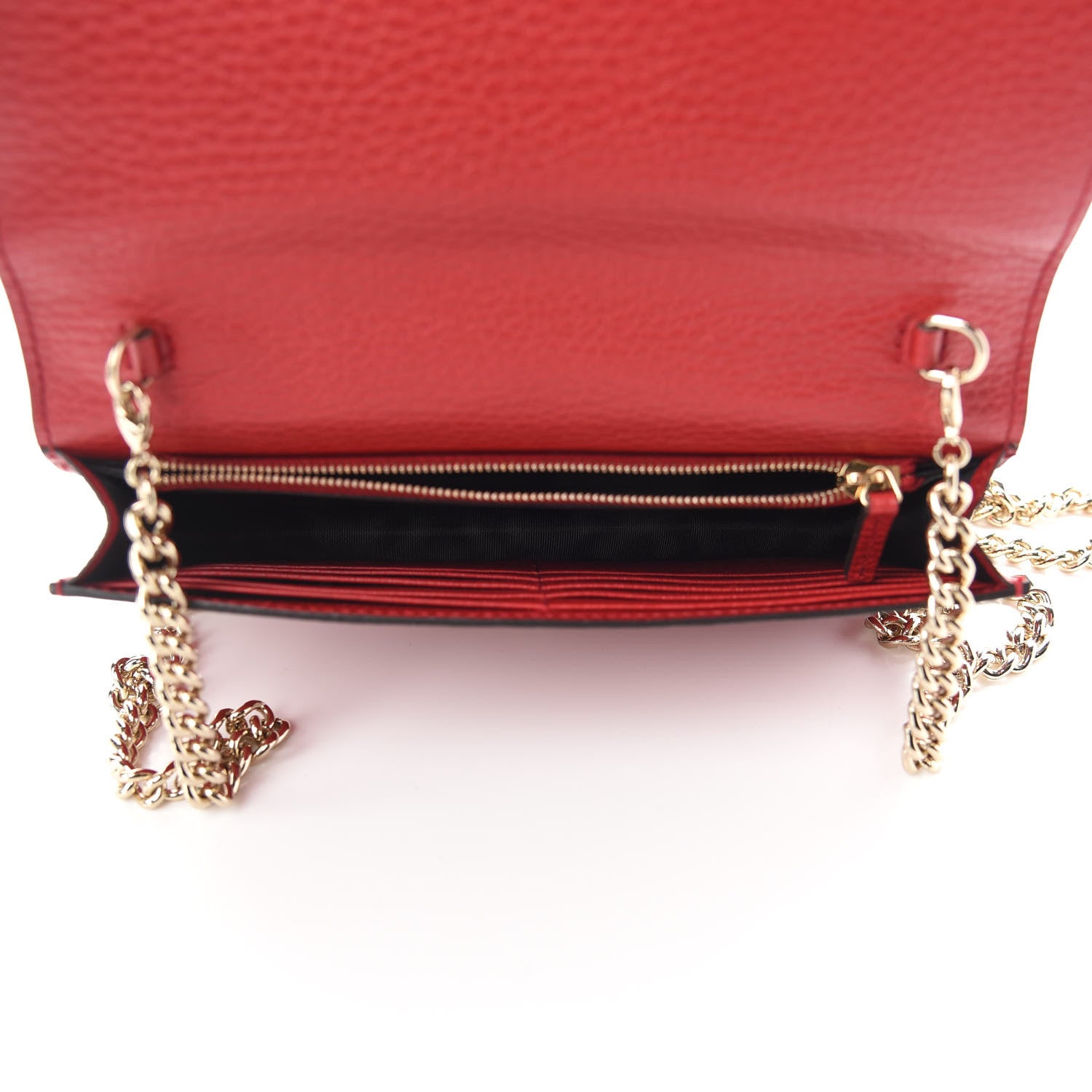 Gucci Dollar Calfskin Medium Betty Chain Wallet Tabasco 7 of 8