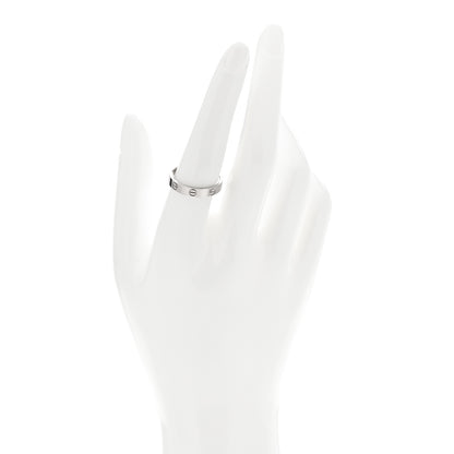 Cartier 18K White Gold 3.5mm LOVE Wedding Band Ring 56 7.75 2 of 4
