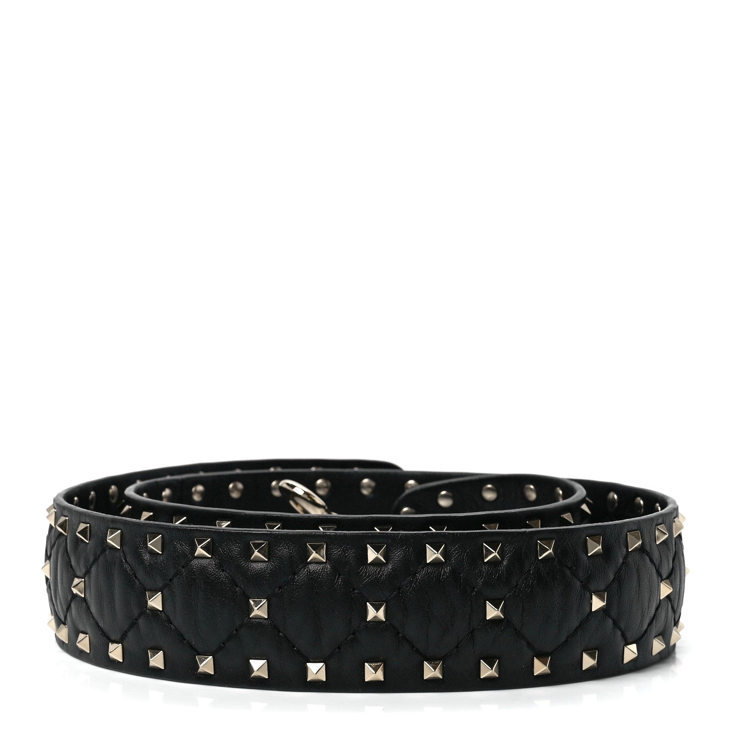 Valentino Garavani Lambskin Rockstud Spike Shoulder Strap Black 2 of 4