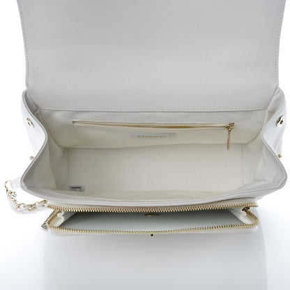 Chanel Caviar Quilted Large Business Affinity Flap White 5 of 10