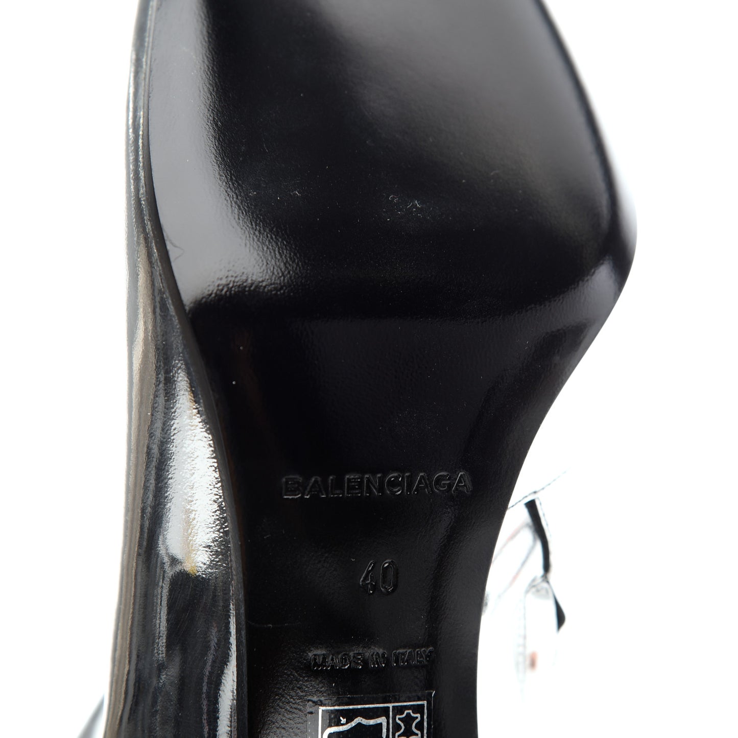 Miroir Calfskin Ankle Booties 40 Argent