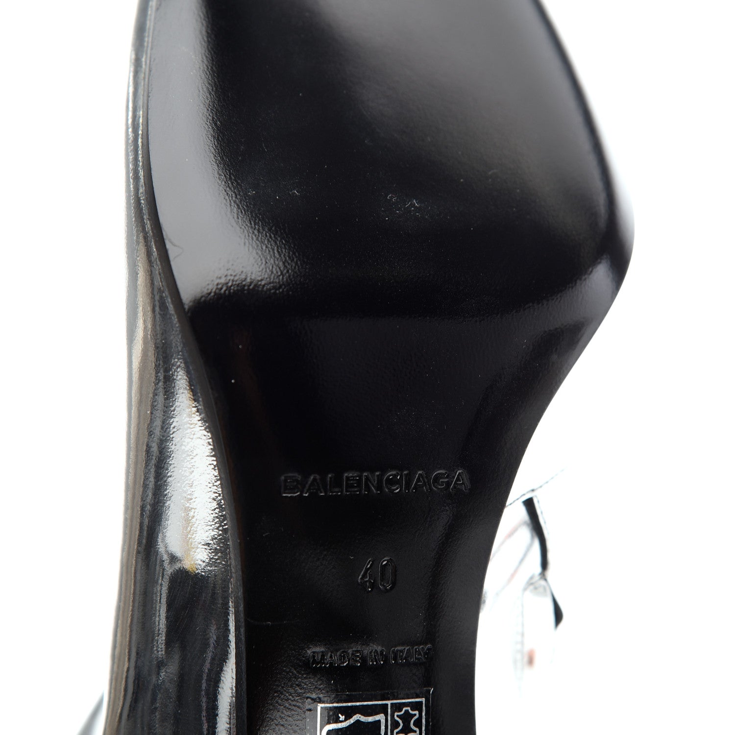 Balenciaga Miroir Calfskin Ankle Booties 40 Argent 6 of 7