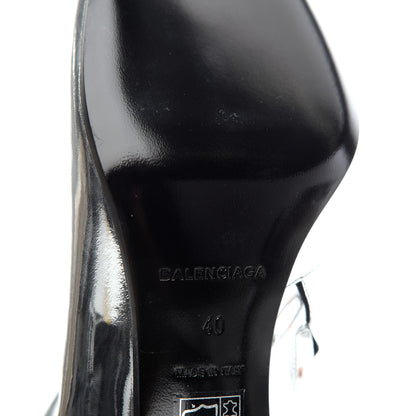 Balenciaga Miroir Calfskin Ankle Booties 40 Argent 6 of 7