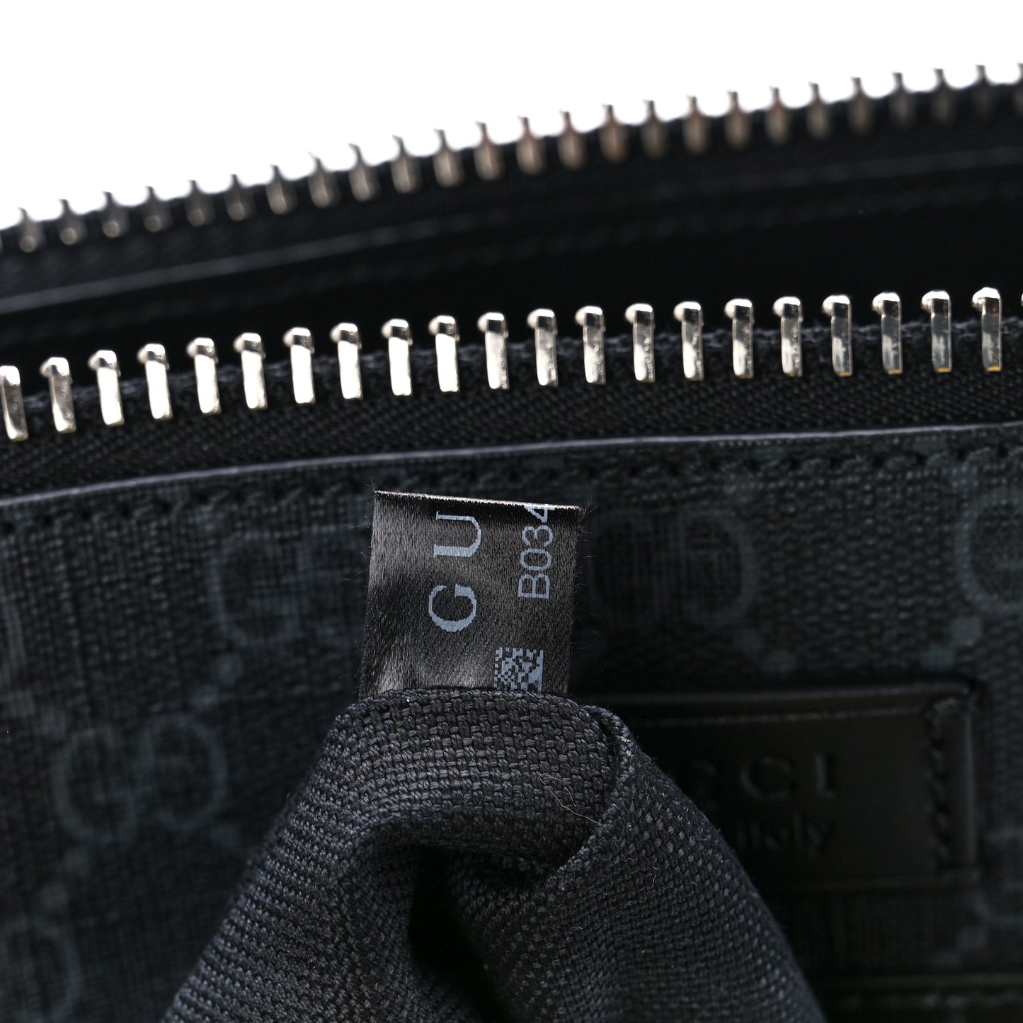 GG Supreme Monogram Web Small Flat Messenger Bag Black Grey