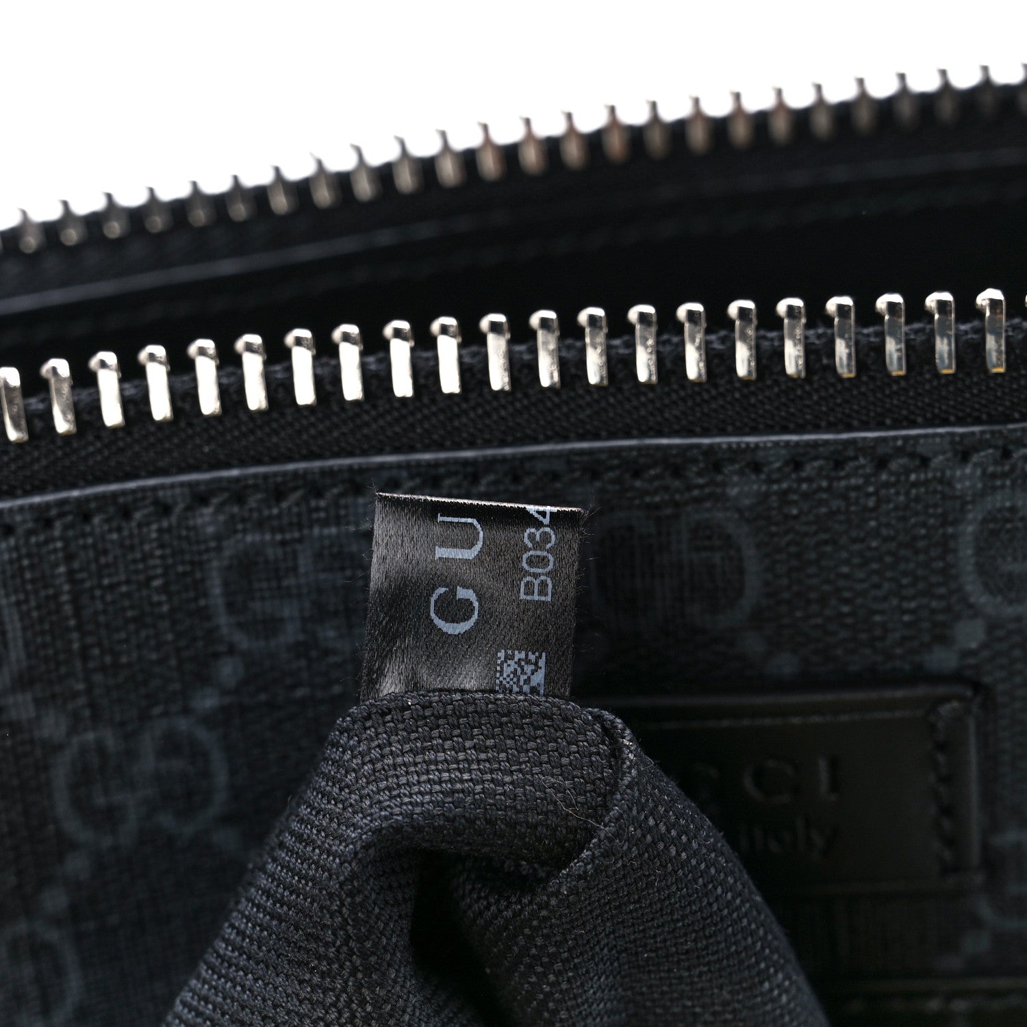 Gucci GG Supreme Monogram Web Small Flat Messenger Bag Black Grey 8 of 13