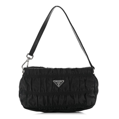 Prada Tessuto Nylon Gaufre Pochette Black 1 of 16