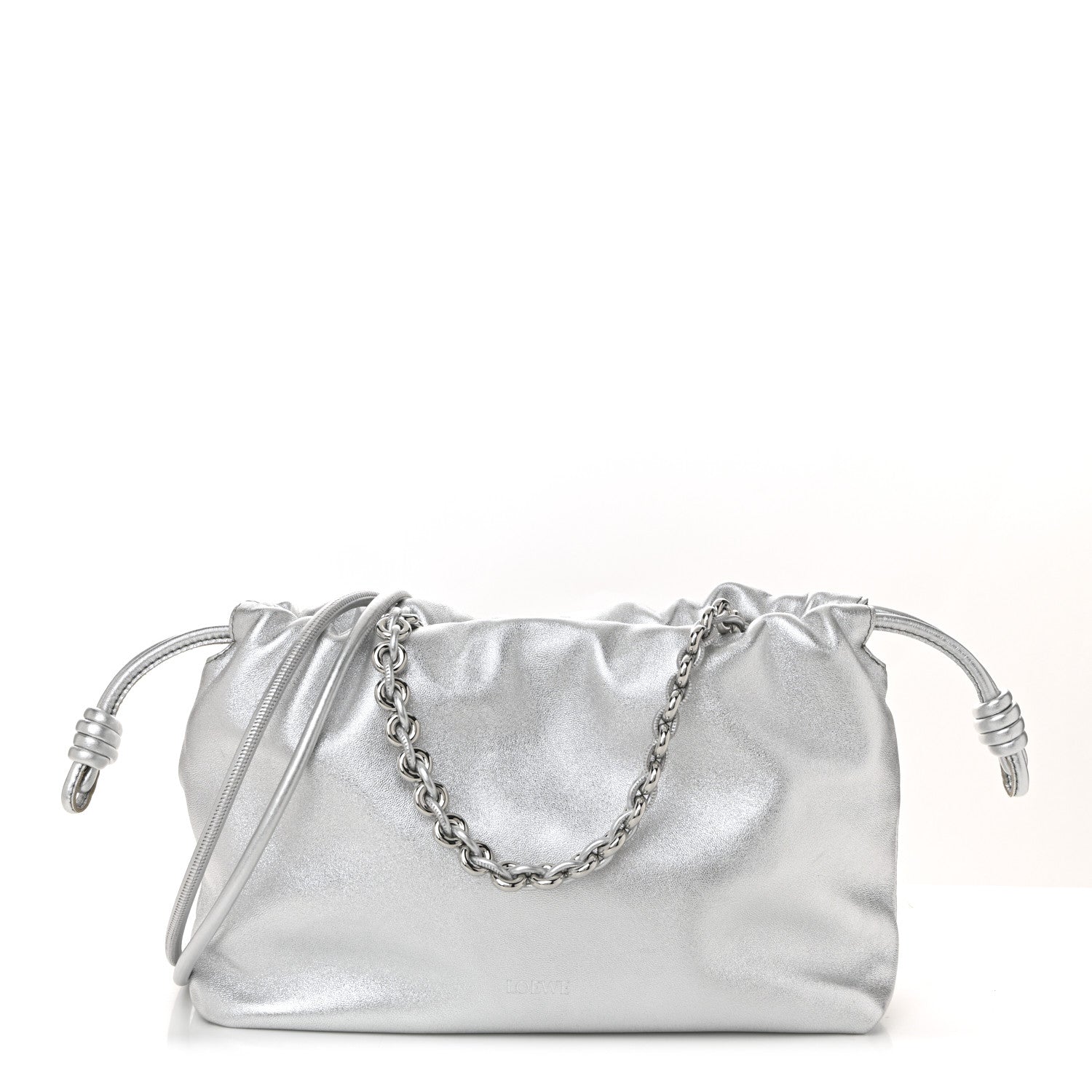 Loewe Metallic Nappa Donut Chain Flamenco Knot Silver 1 of 19