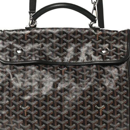 Goyard Goyardine Saint Leger Soft Briefcase Backpack Black 7 of 9