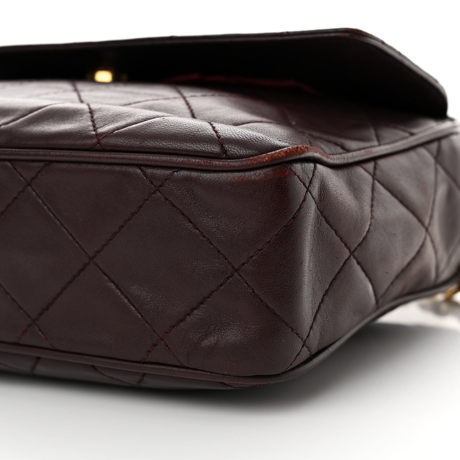 Chanel Lambskin Quilted Tassel CC Camera Case Burgundy 11 of 18