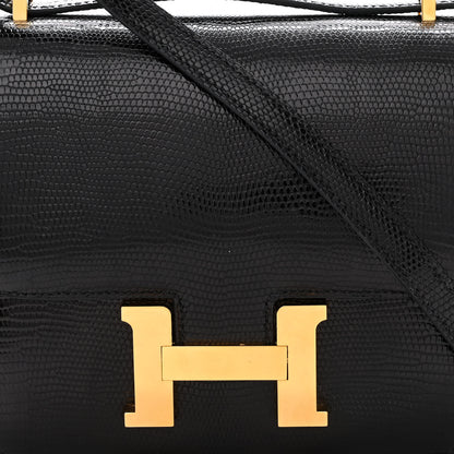 Hermes Lizard Constance 18 Black 8 of 11
