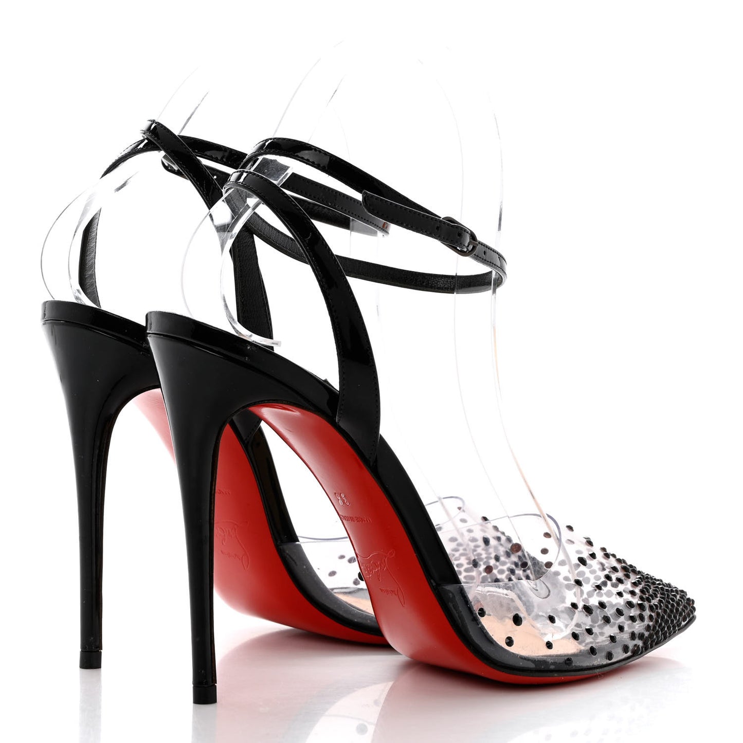 PVC Patent Psychic Spikaqueen 100 Pumps 38 black