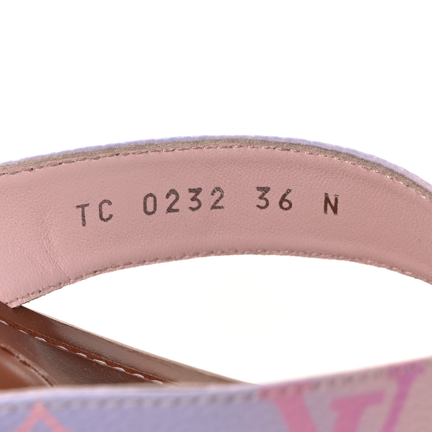 Monogram Sunny Flat Thong Sandals 36 Rose Clair Pink