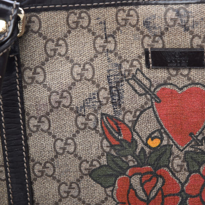 Gucci GG Plus Monogram Tattoo Heart Medium Joy Tote Ebony 12 of 22