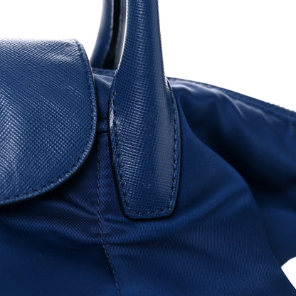 Prada Tessuto Nylon Saffiano Tote Bluette 13 of 19