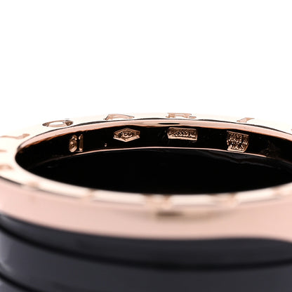 Bulgari 18K Rose Gold Black Ceramic B.Zero1 Four-Band Ring 61 9.5 5 of 6