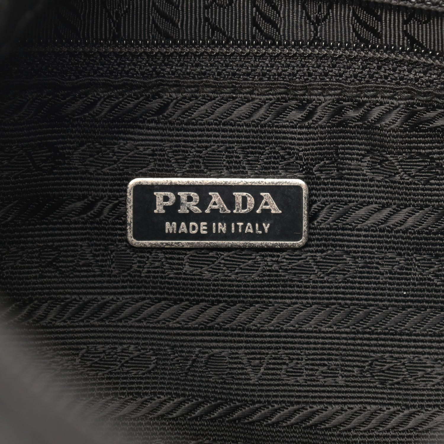 Prada Tessuto Nylon Beaded Bag Black 5 of 13