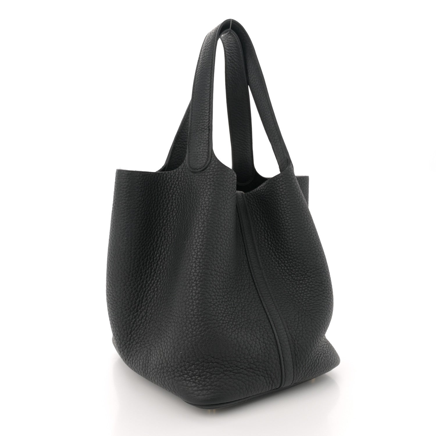 Hermes Taurillon Clemence Picotin Lock 22 MM Black 3 of 10