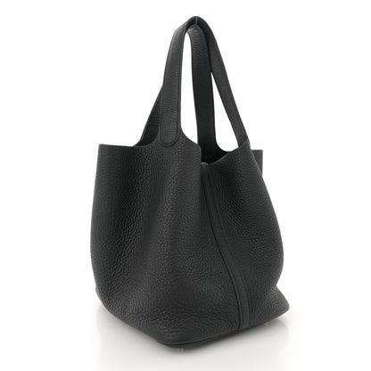 Hermes Taurillon Clemence Picotin Lock 22 MM Black 3 of 10