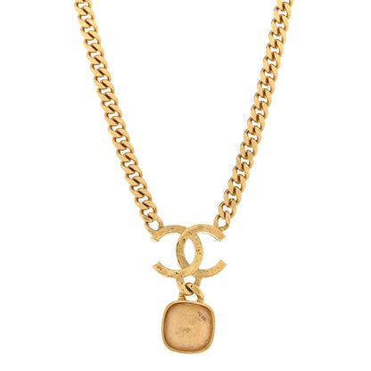 Chanel Metal Natural Stones CC Necklace Gold 1 of 6